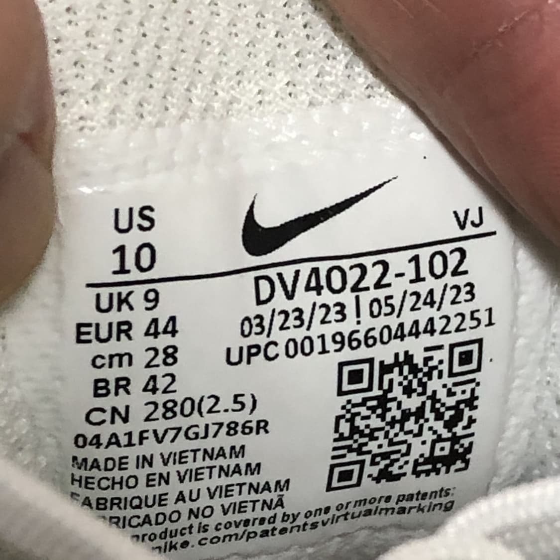 (280) 나이키 NIKE 에어 윈플로 10 화이트 실버 러닝화 런닝화  상품이미지9