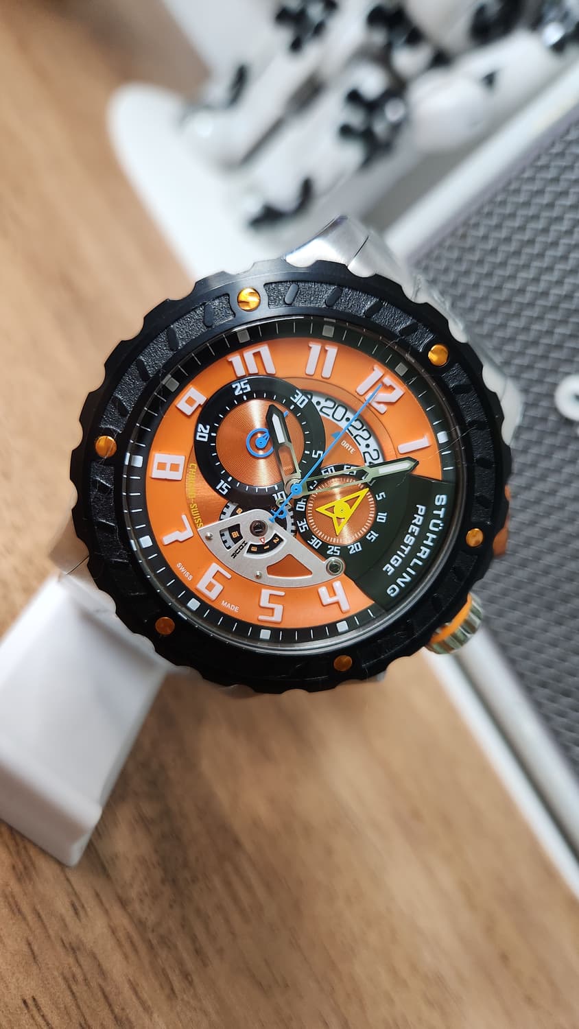 # 스털링 스위스메이드 한정판 프레스티지 크로노 빅페이스 정품시계 급처 상품이미지4