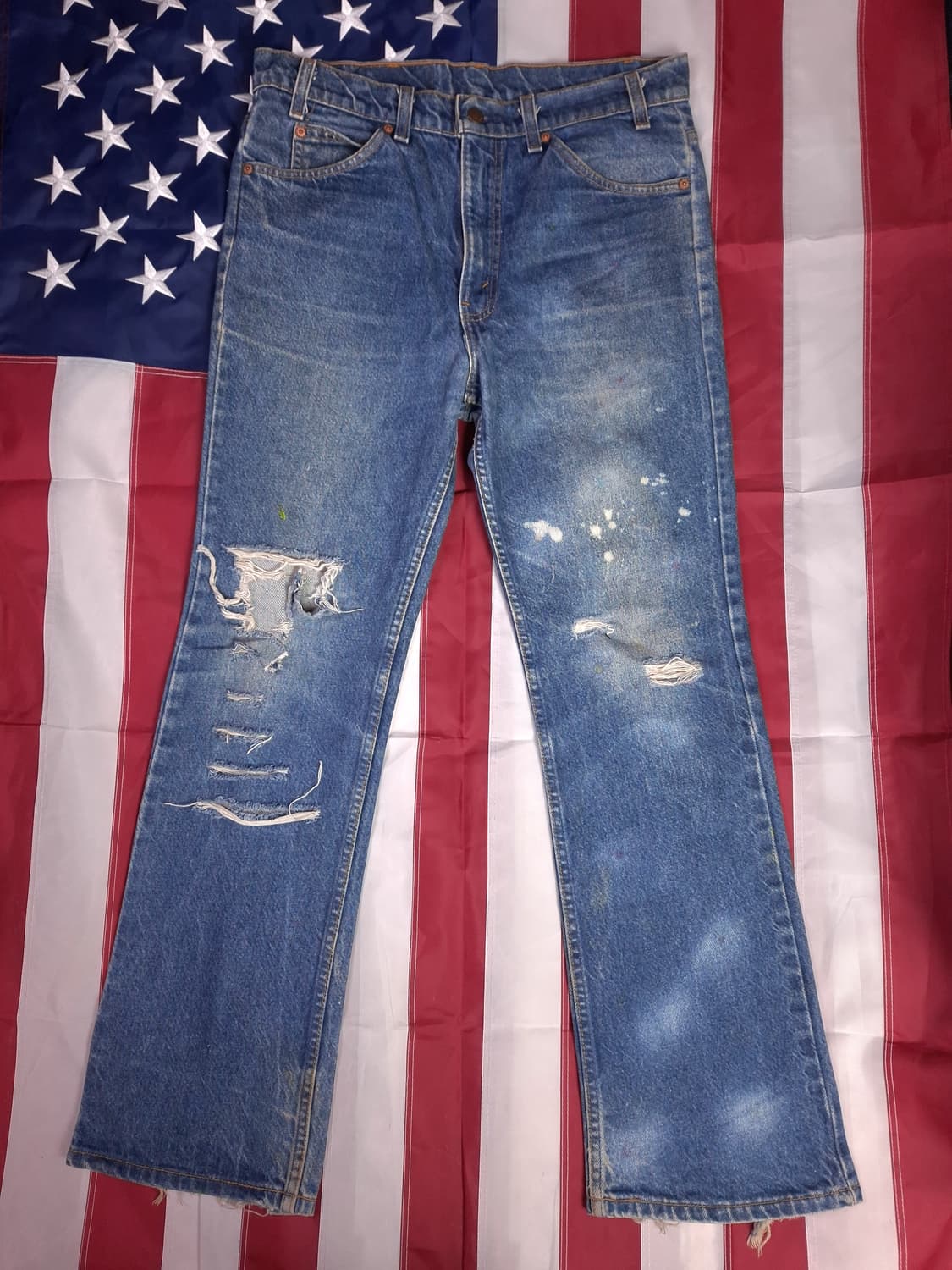 오리지날 80's 미국제조 리바이스 오렌지탭 517 부츠컷 데님진 상품이미지6