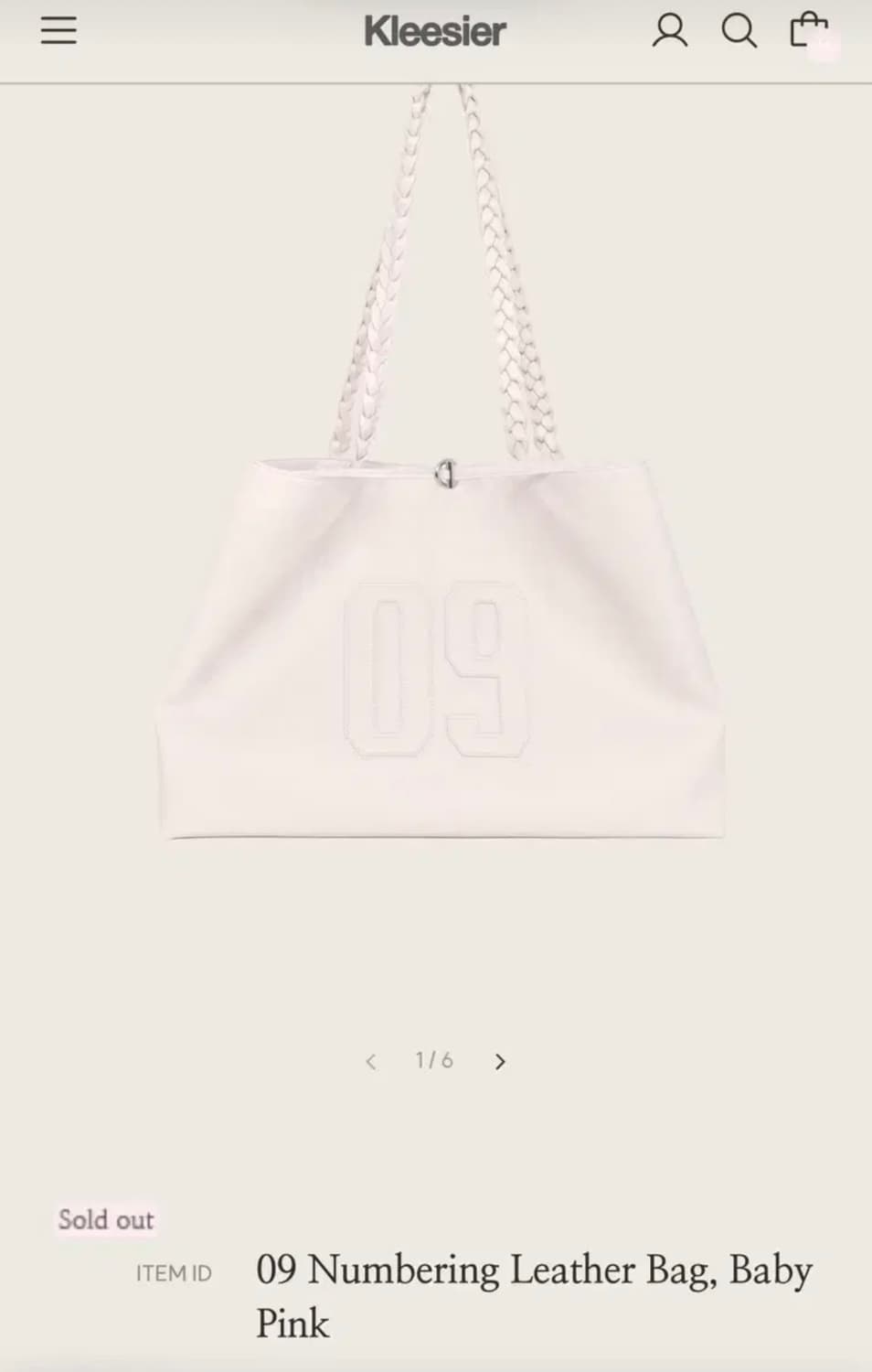 현물 바배 클리시어 09 넘버링 레더 토트백 상품이미지1