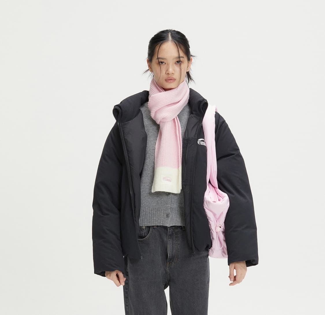 emis 이미스 패딩 점퍼 블랙 s 상품이미지2