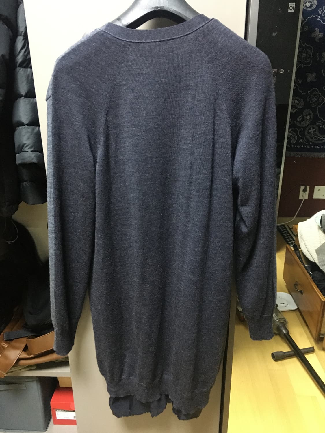 언더커버 울 가디건 큐프라 안감 상품이미지7