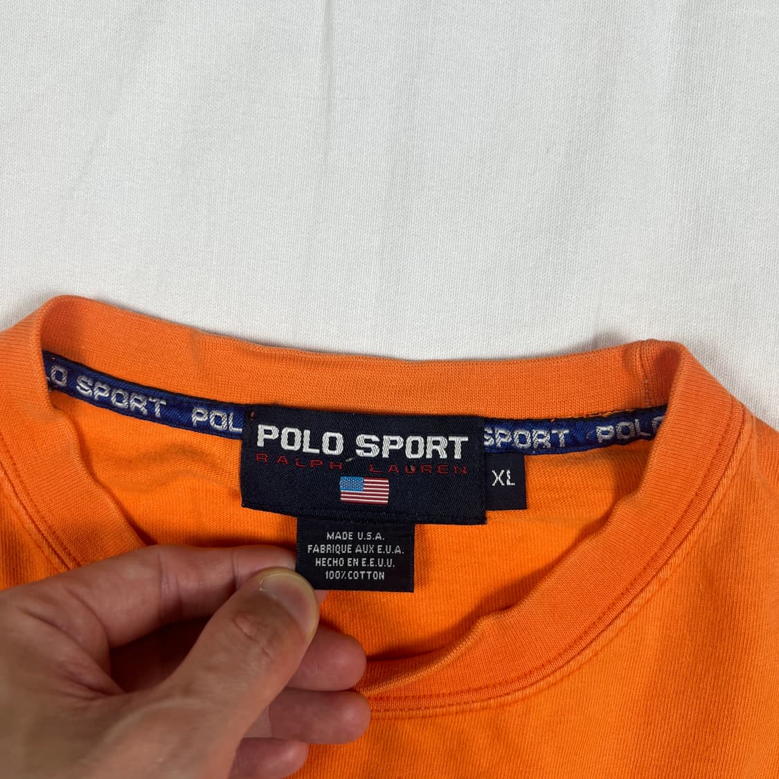 90‘s 폴로스포츠 polo sport 쉴드 빅로고 반팔티 상품이미지5