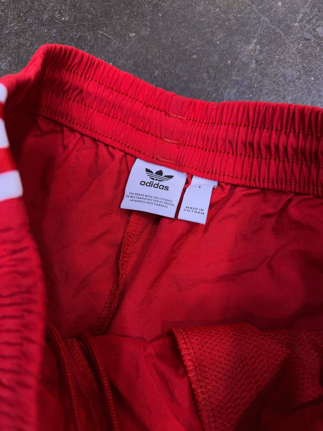아디다스 오리지널 삼선 락업 트랙팬츠 레드 L 상품이미지9