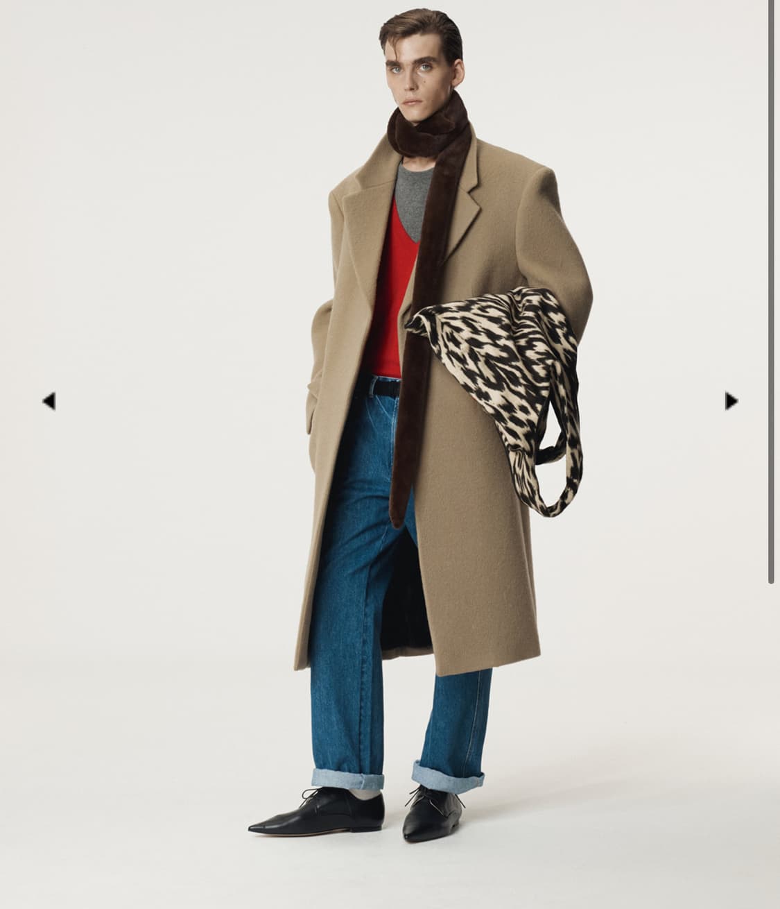 렉토 25FW 헤어리 울 싱글코트 라이트 카키 베이지 상품이미지2