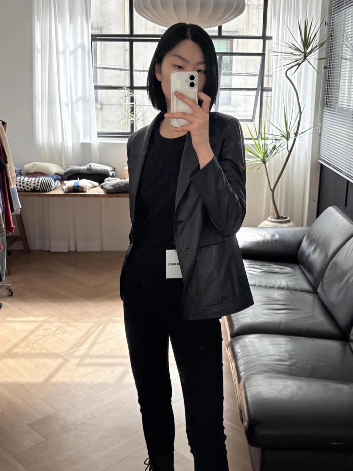 질샌더 레더 블레이저 상품이미지5