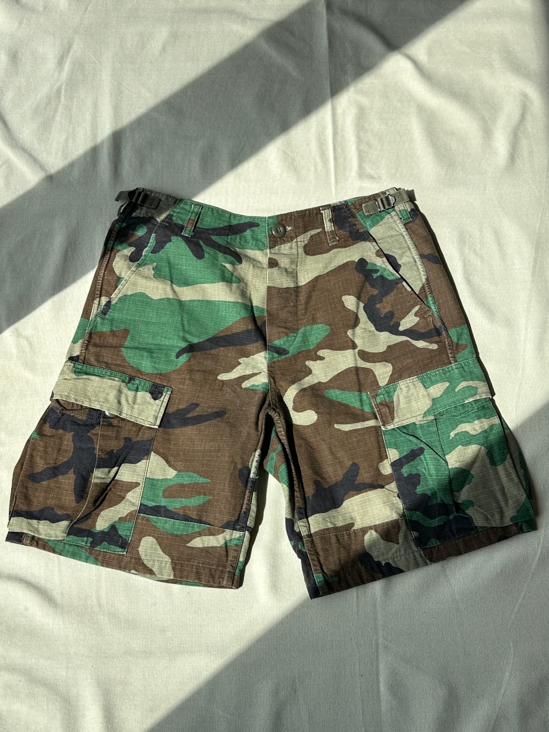 미군 우드랜드 립스탑 BDU 카고 쇼츠 S/R 30-31 상품이미지1
