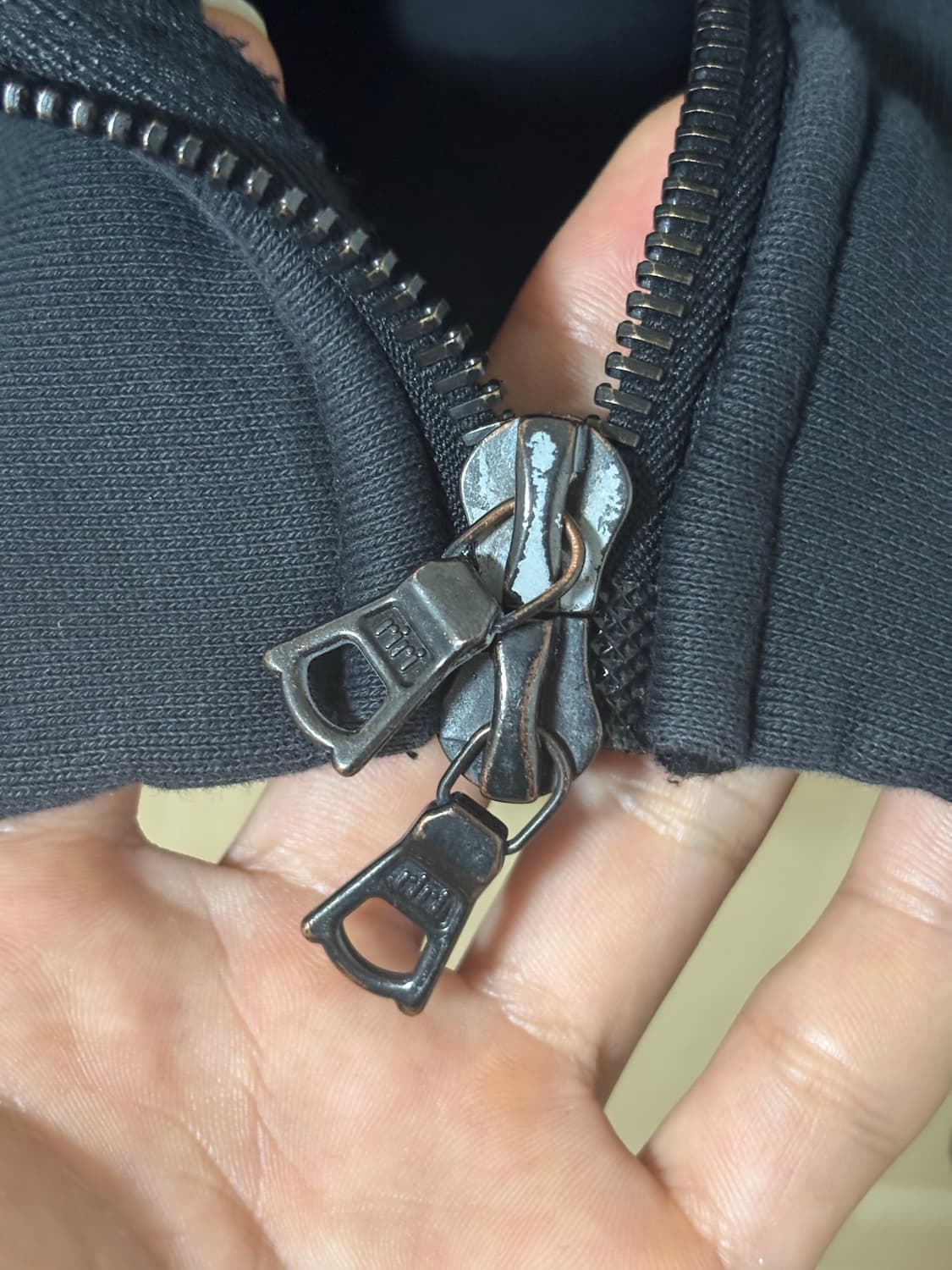 블랙아웃 빈티지워싱 집업 후드 상품이미지6