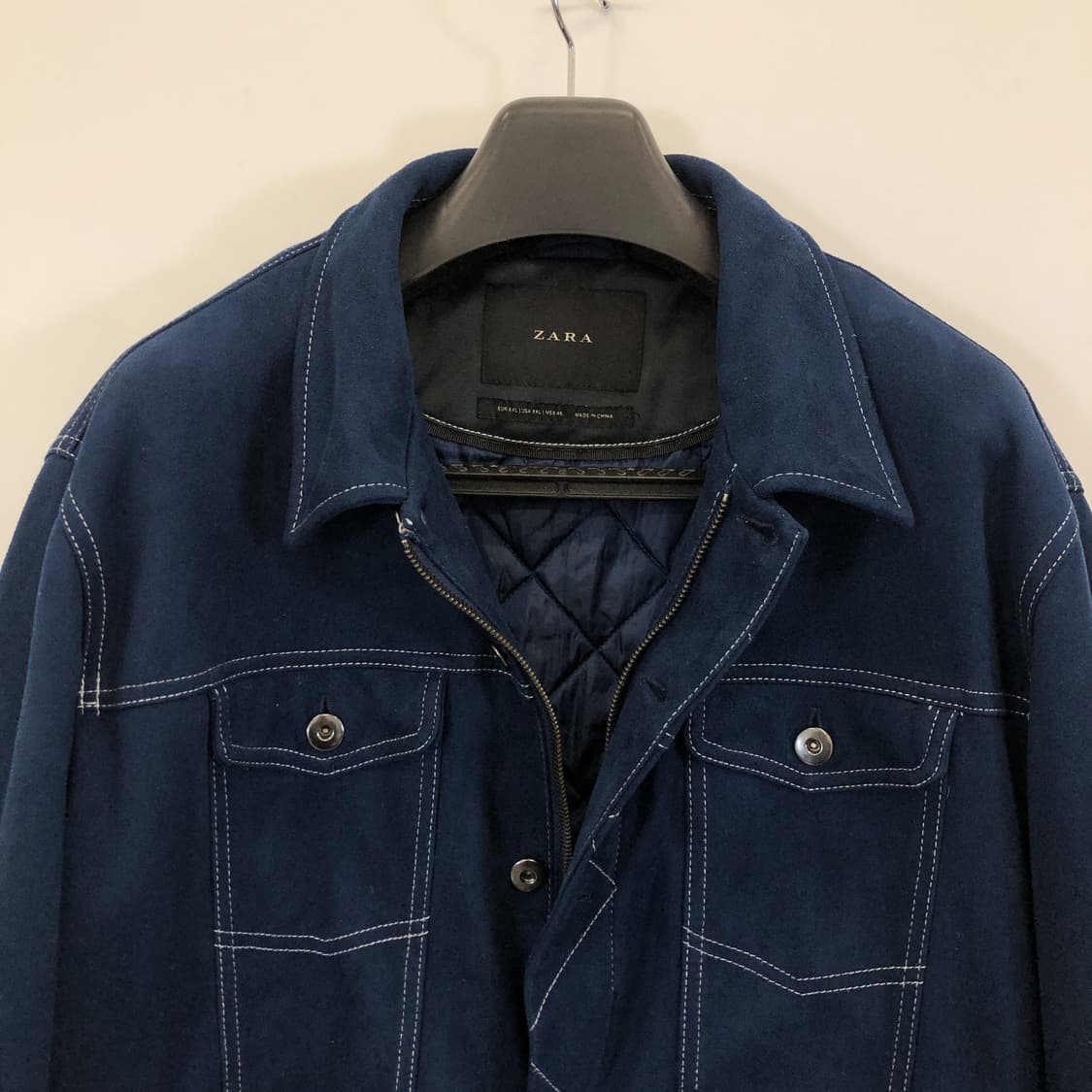 자라 스웨이드 누빔 스티치 트러커 XXL  상품이미지5