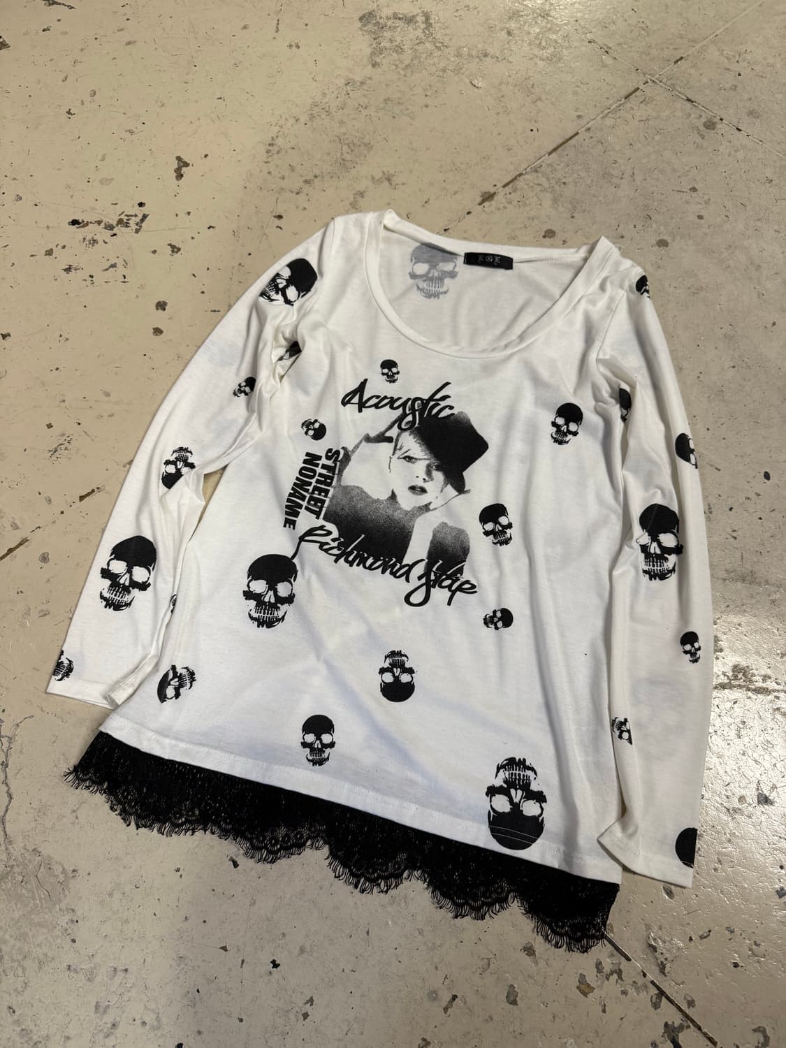 skull & girl printing long sleeve 상품이미지4