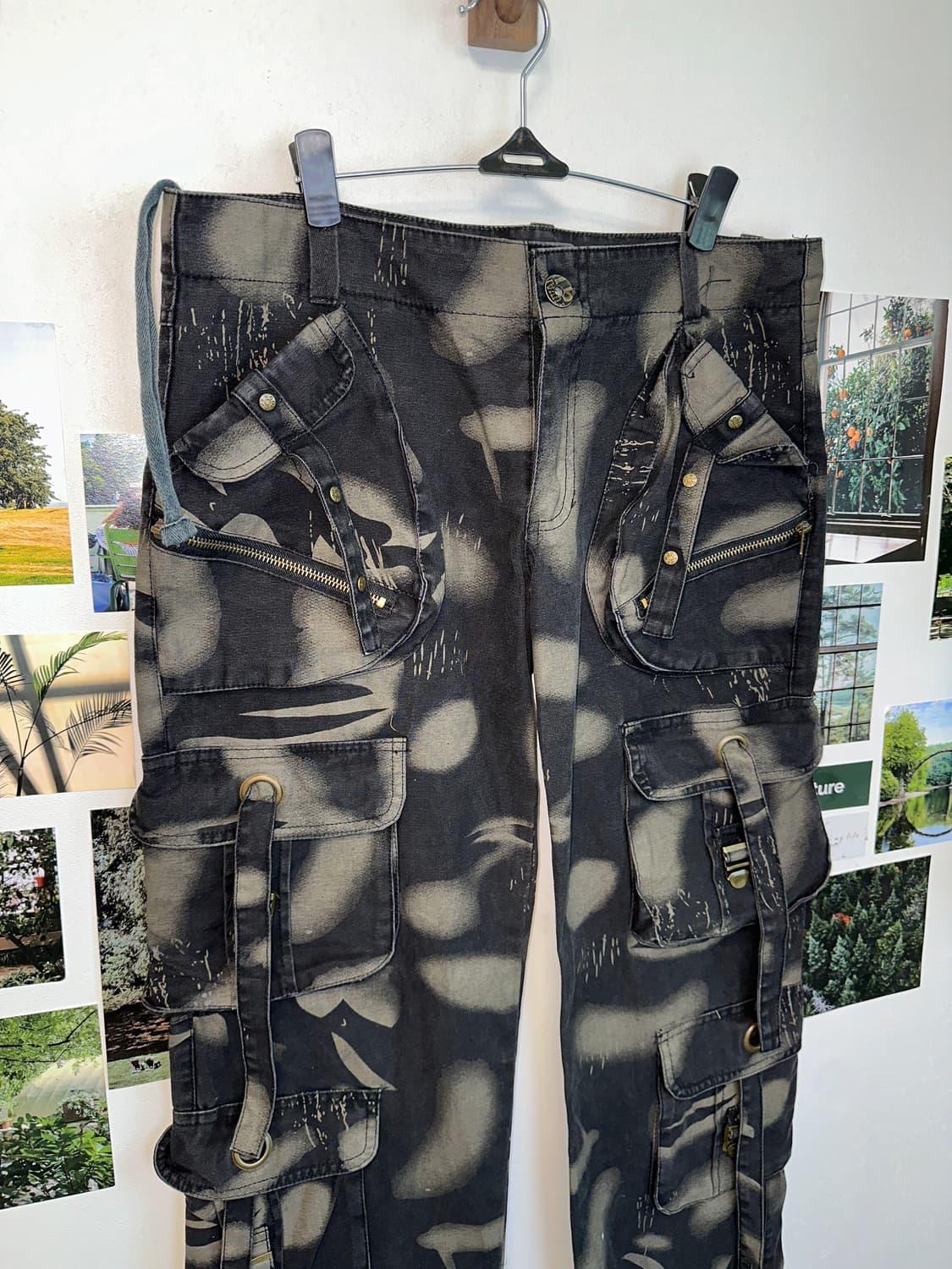 Black tie dye pocket 카고 팬츠 상품이미지2