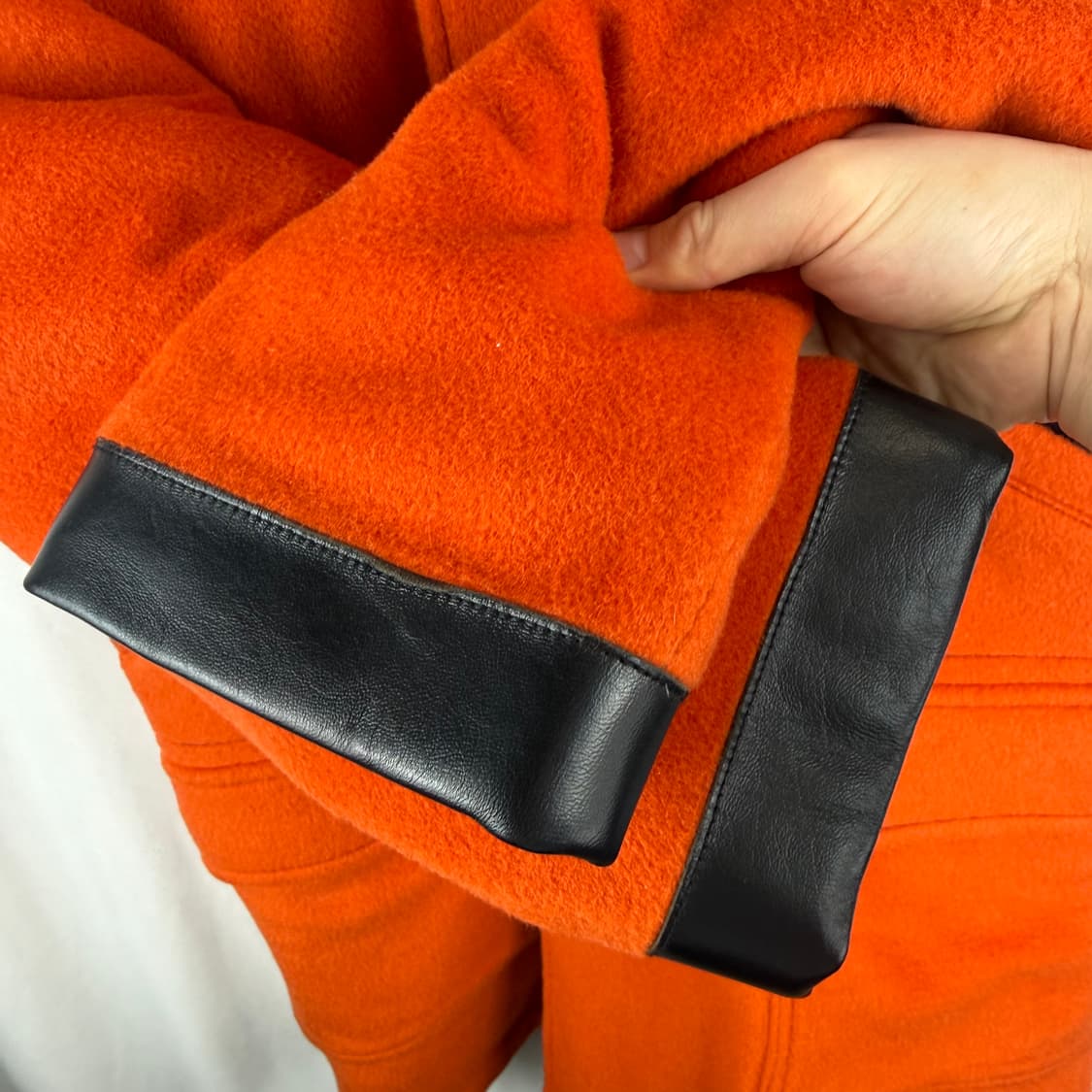 S) 스펙테이터 가죽배색 더플코트 오렌지 상품이미지4