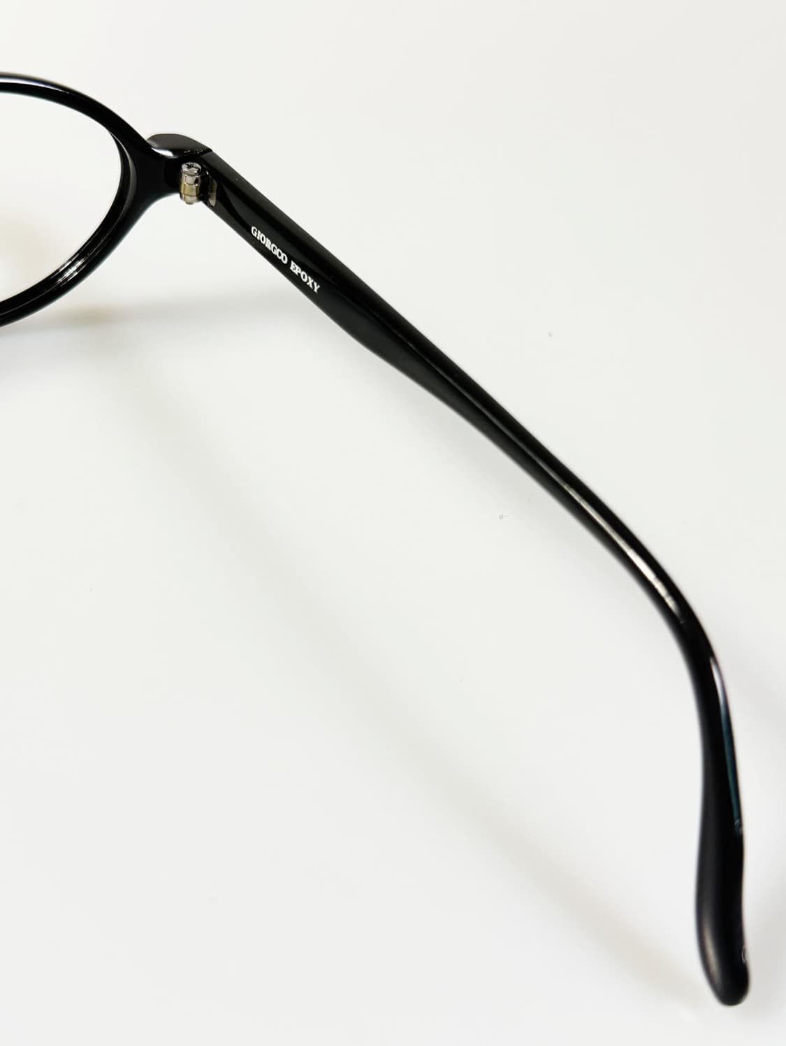 90s GIORGCO 블랙 오벌 뿔테 프레임 빈티지 안경 상품이미지6