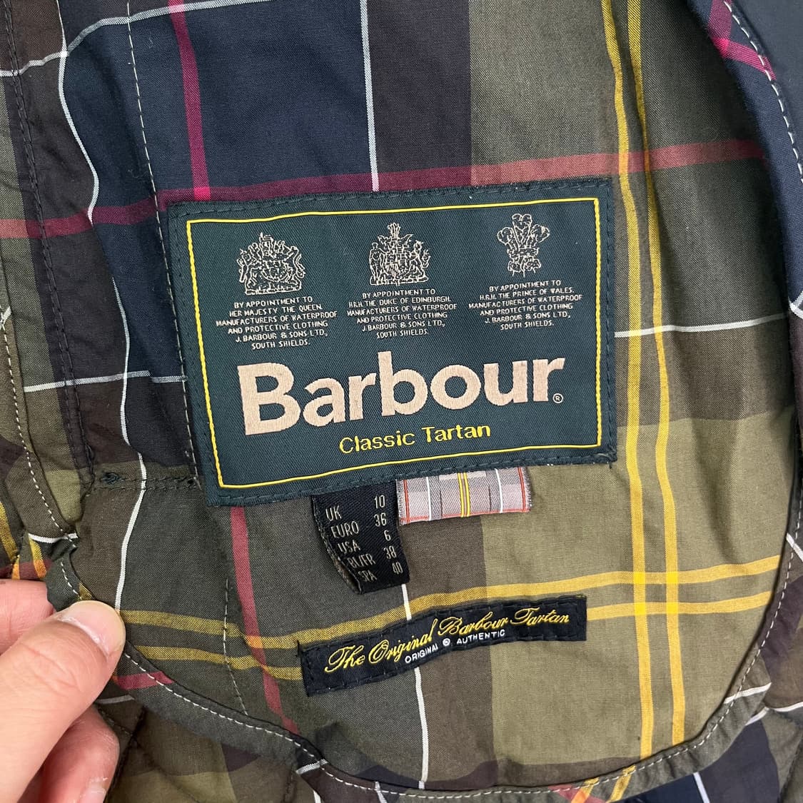 W 95 바버 퀄팅 벨티드 자켓 상품이미지2