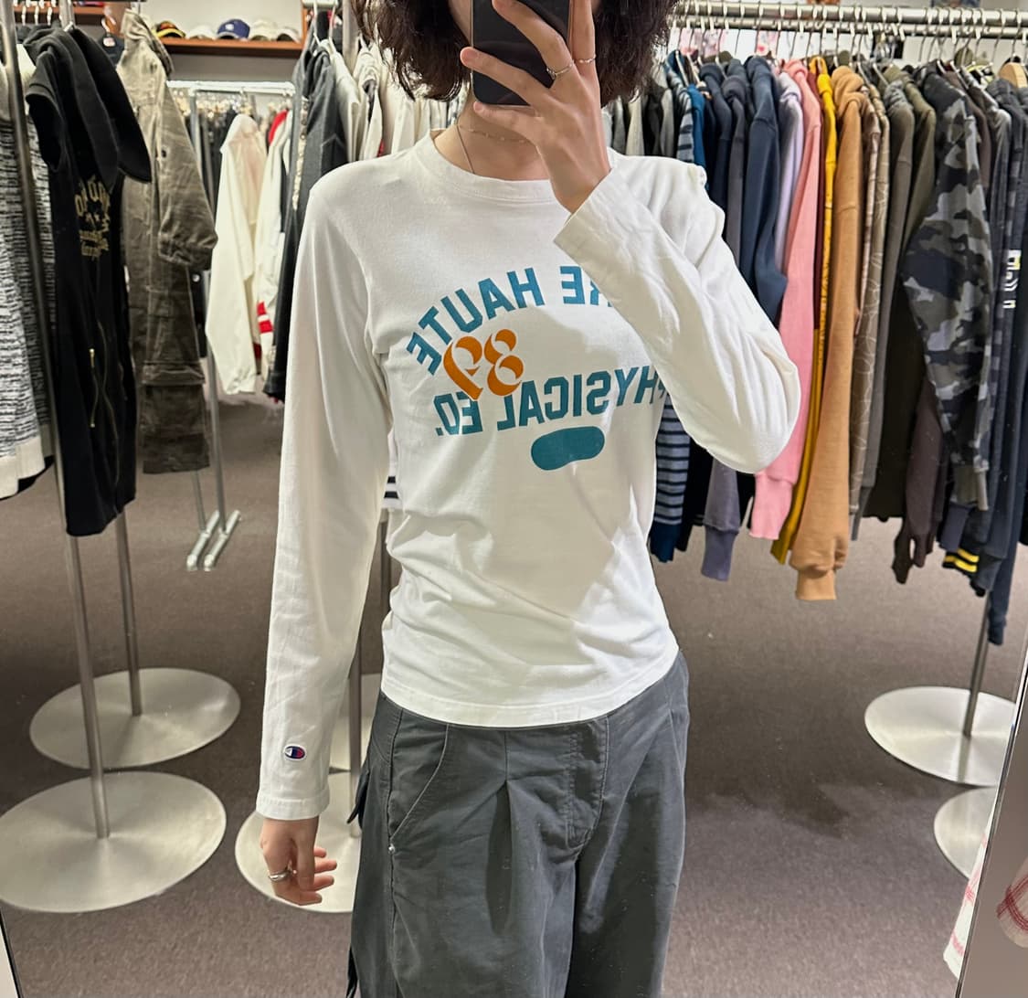 L)챔피온 빈티지 테니스 프린팅 롱슬리브 상품이미지1