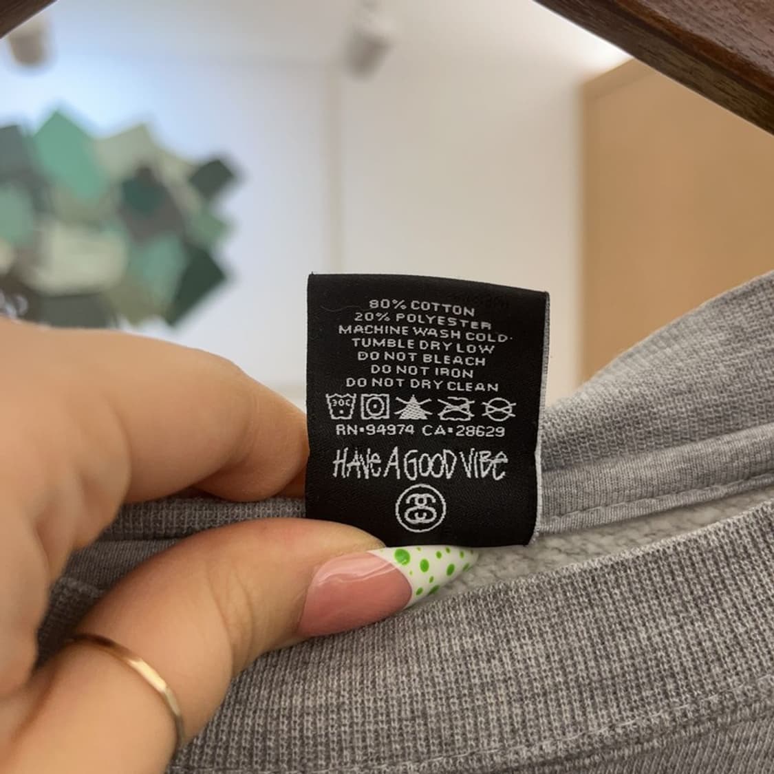 스투시 정품 NYC 월드투어 스트릿펑크 약기모 맨투맨 L C09064 상품이미지6