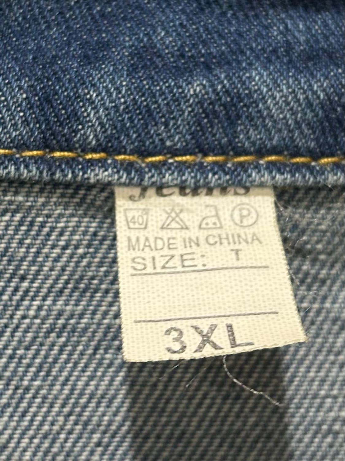 vintage china collar st denim jacket 상품이미지3