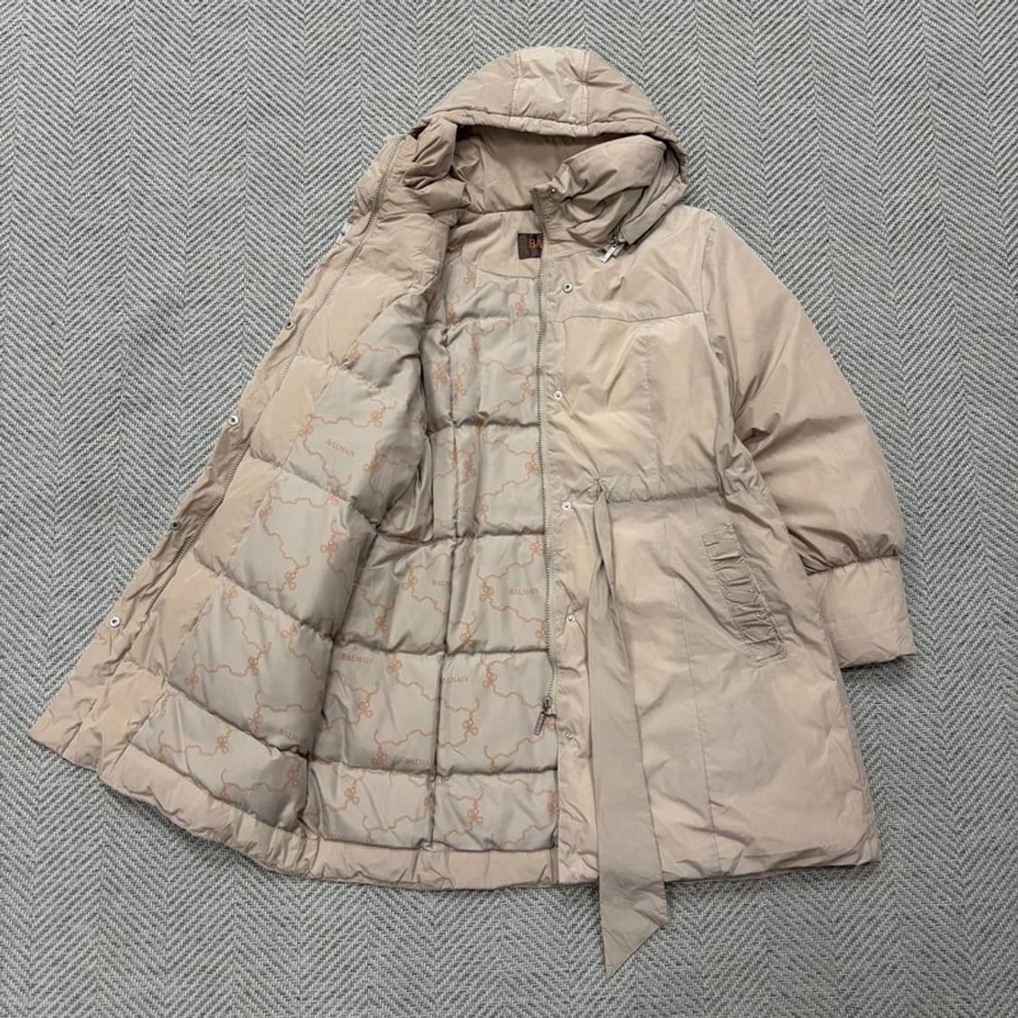 발망 덕다운 리본 후드패딩 v1933 상품이미지6