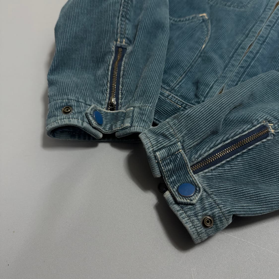 히스테릭글래머 블루컬러 자수 로고 코튼 코듀로이 블루종 자켓 상품이미지4