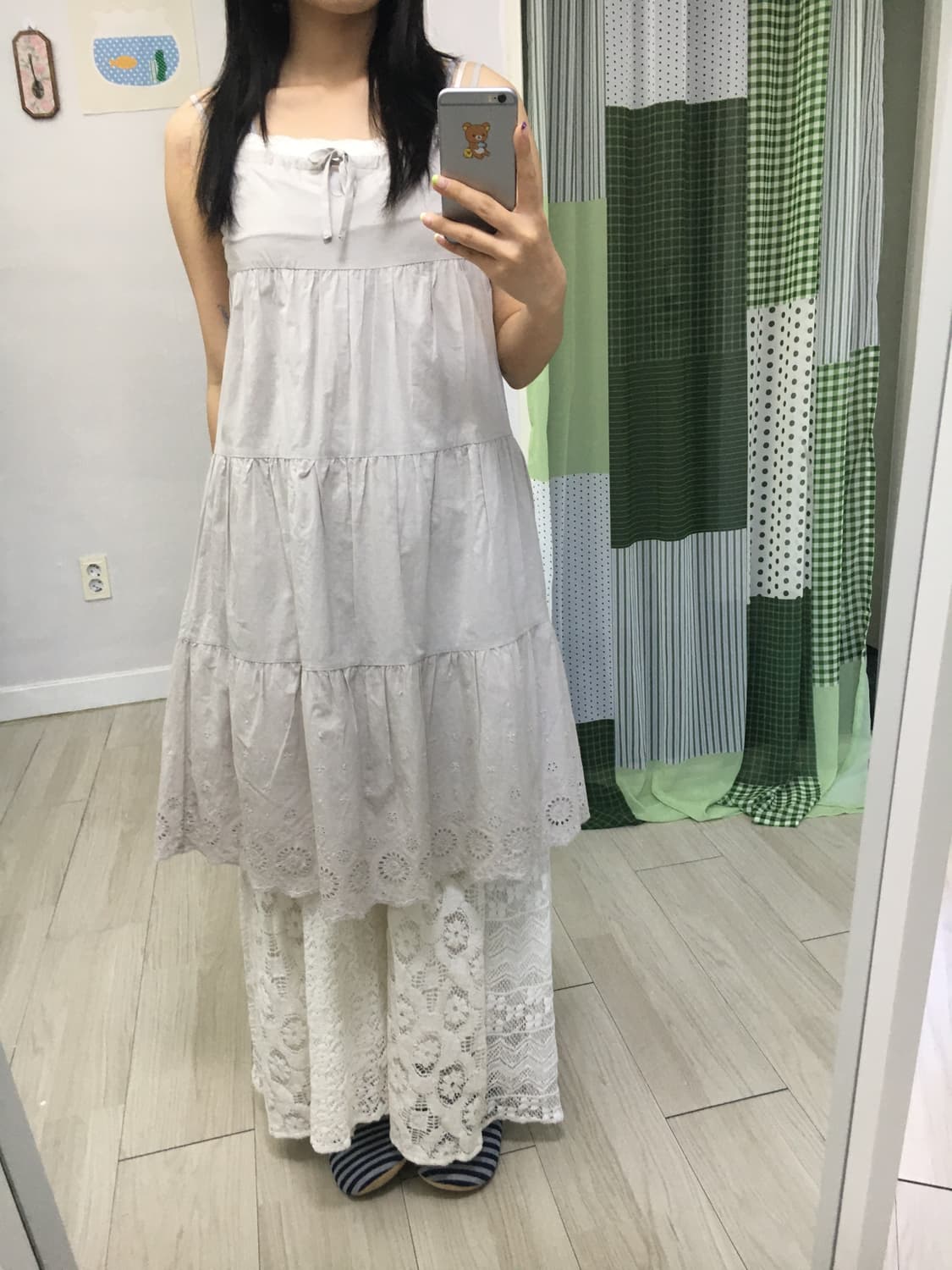 애쉬 그레이 펀칭 원피스 상품이미지8