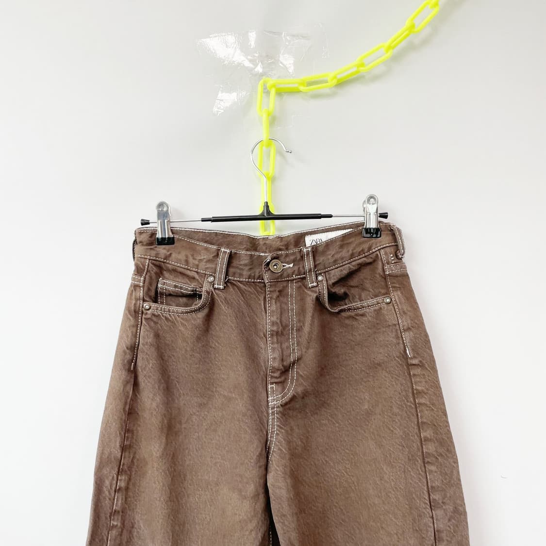 자라 여성 와이드 브라운 데님바지 22 진스센스 상품이미지2