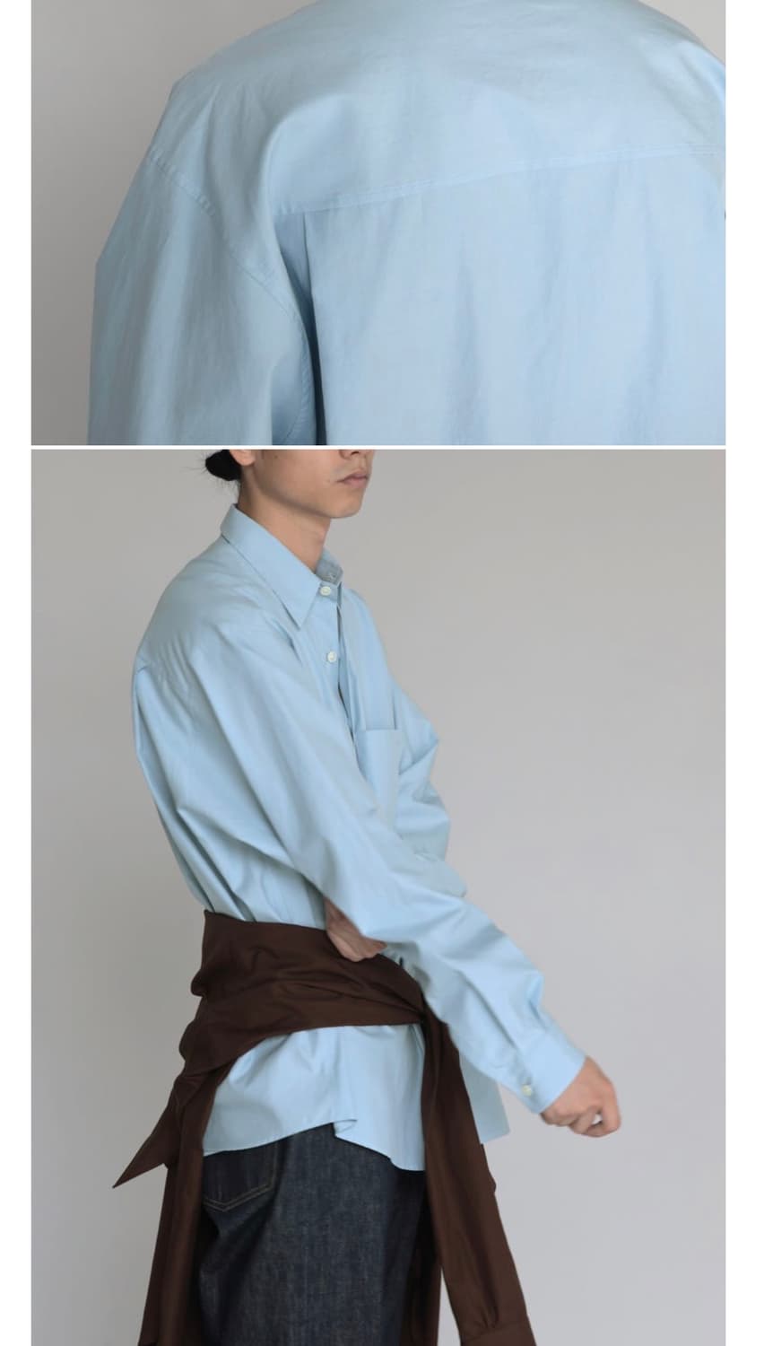 AURALEE 오라리 트윌셔츠 라이트블루 4 상품이미지7