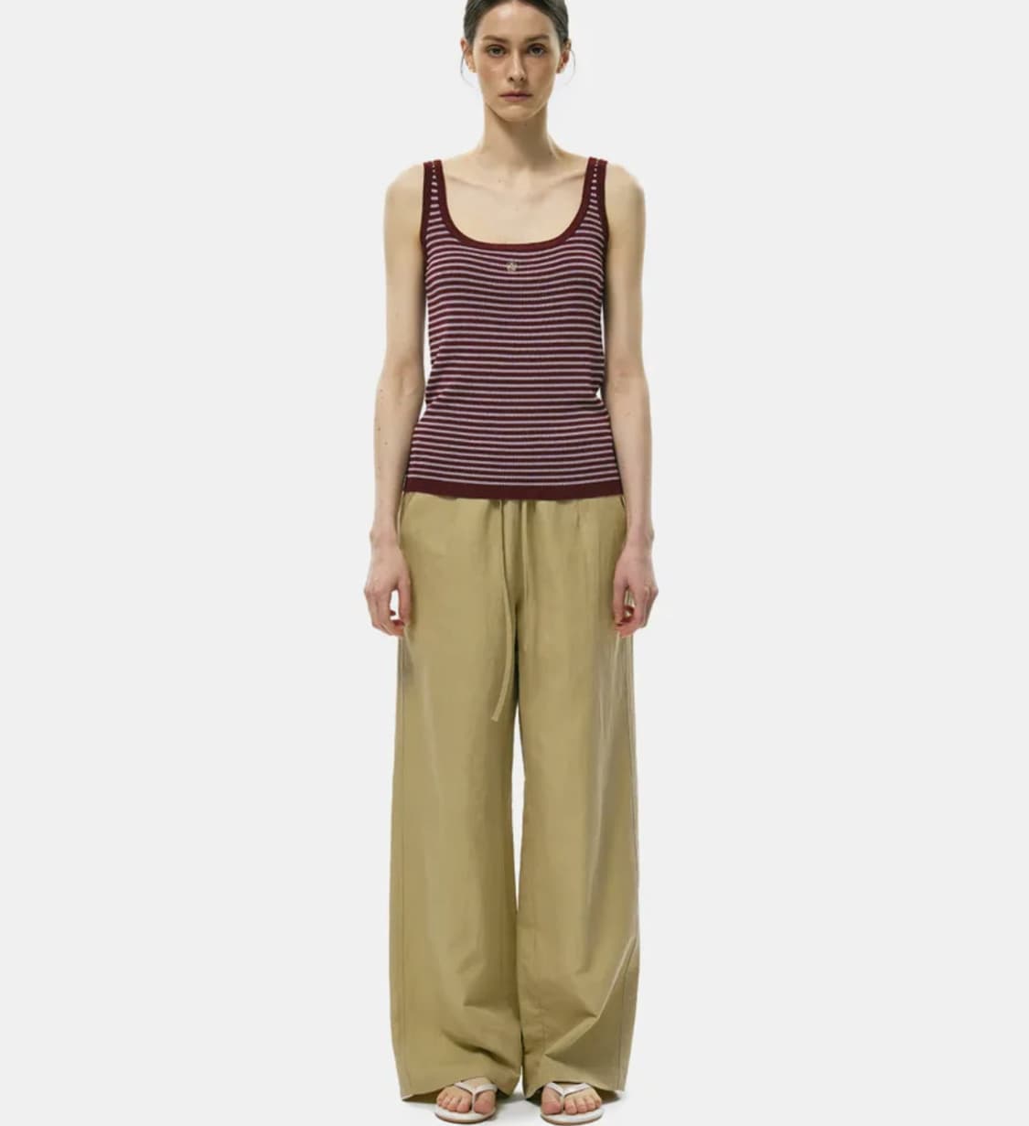 [새상품] archaic 아르카익 스트라이프 니트 슬리브리스 상품이미지2