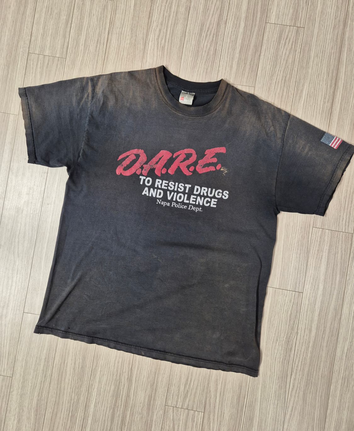 90s DARE 티셔츠 블랙 ver.헤인즈비프 (L) 상품이미지1