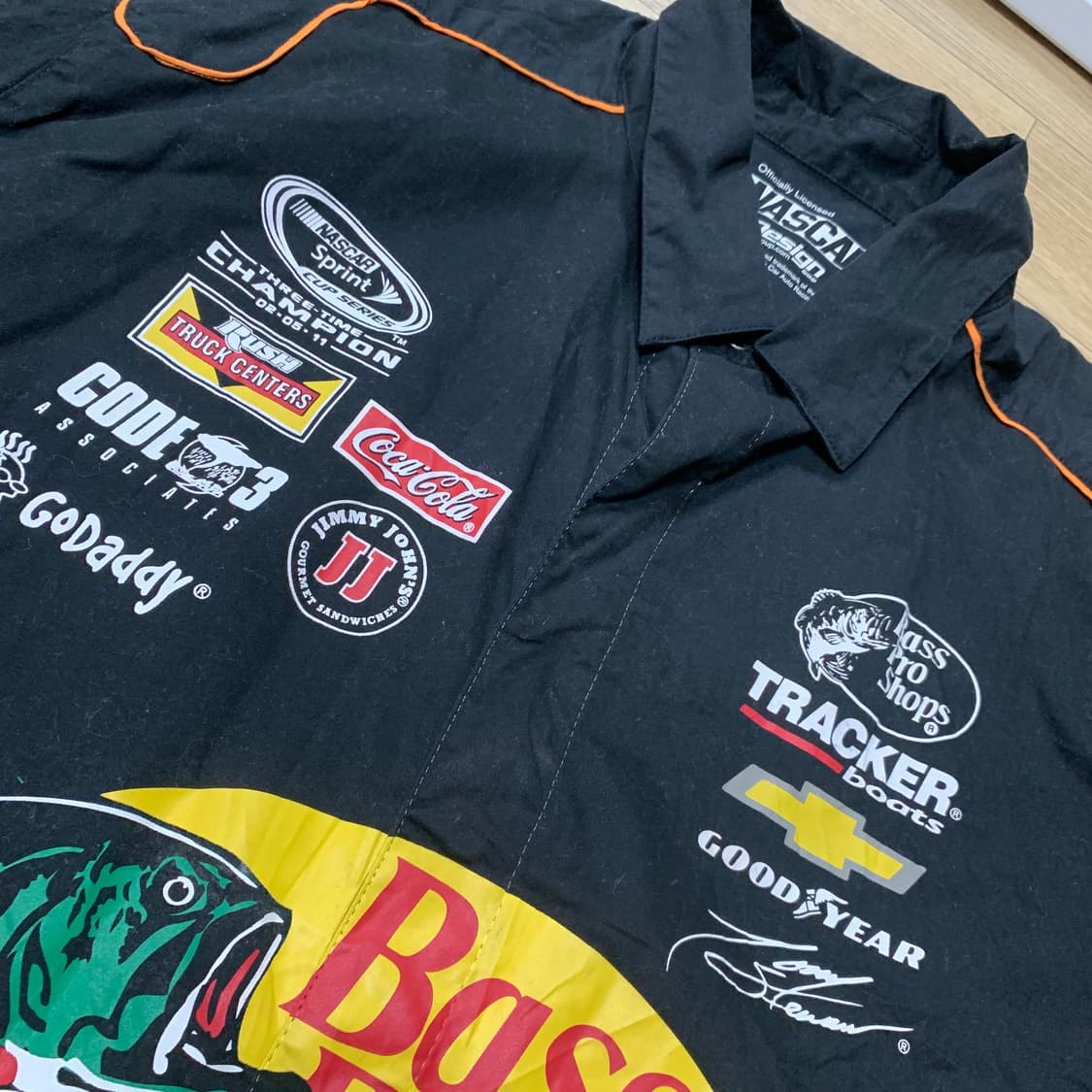 L)나스카 nascar 배스프로샵 x 리얼트리 스폰서 레이싱 반팔셔츠 상품이미지6