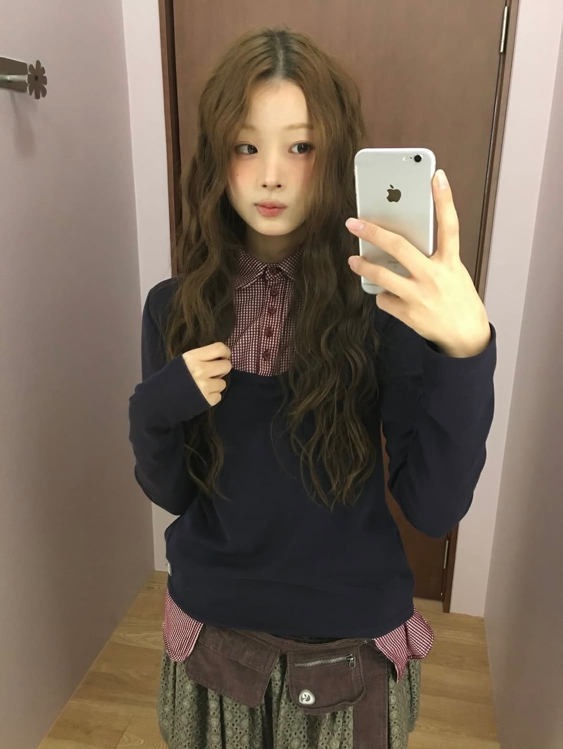 코이세이오 리버시블 칼라 롱슬리브 네이비 상품이미지2
