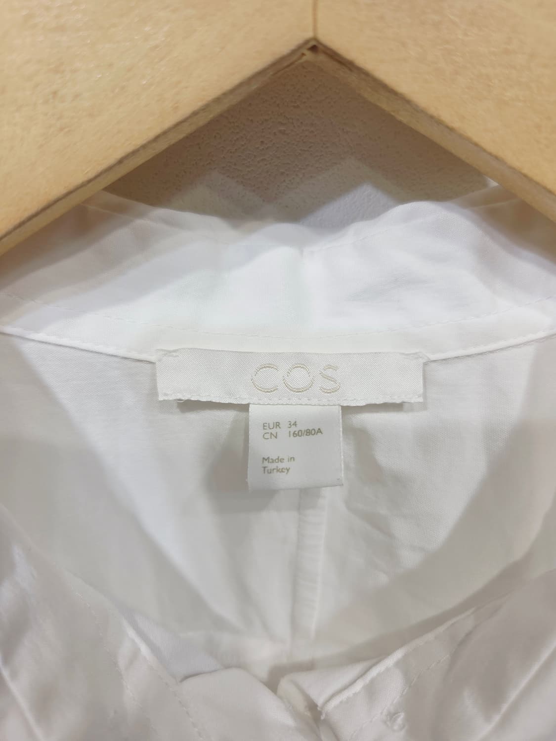 코스 COS. 여자 엘라스테인 화이트 셔츠_호칭34 상품이미지5