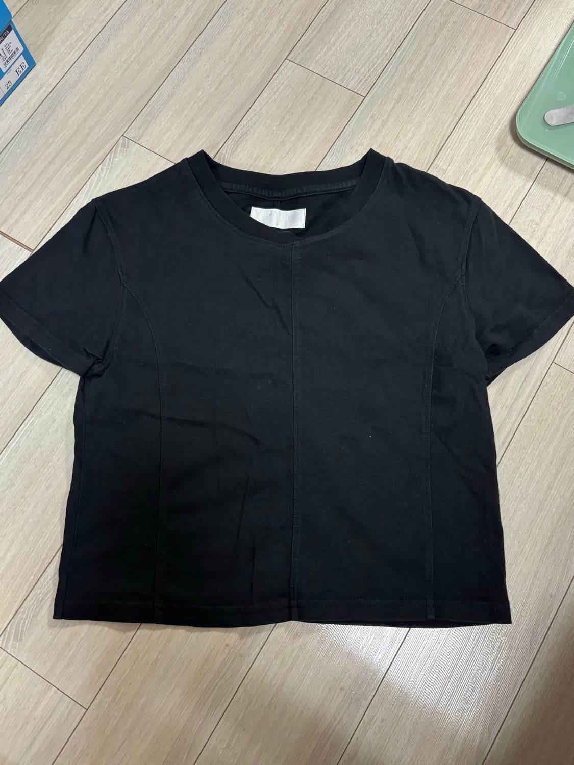 예아 yeah 크롭 반팔 티셔츠 블랙 S 상품이미지1