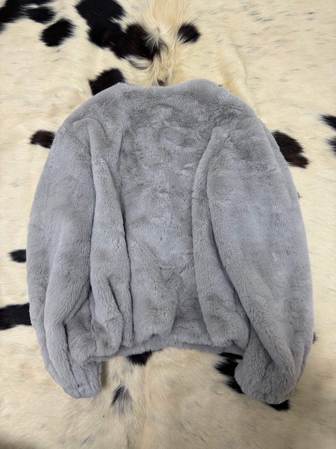 None-Neck Grey Fleece Jacket 상품이미지6