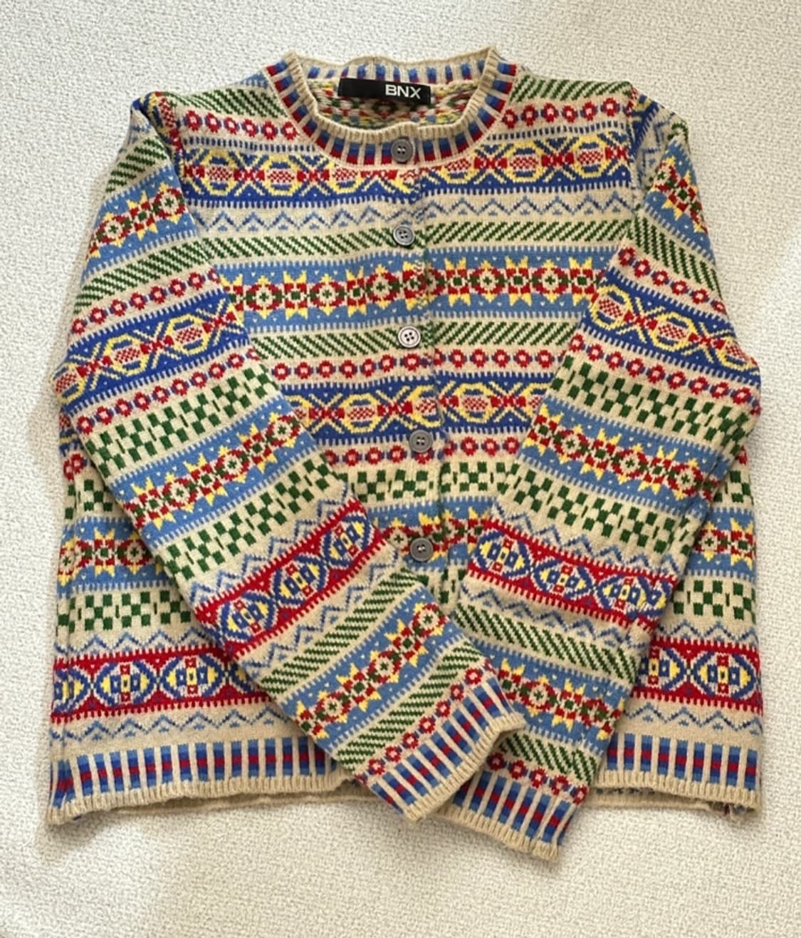 비엔엑스 라운드넥 니트 가디건 상품이미지1