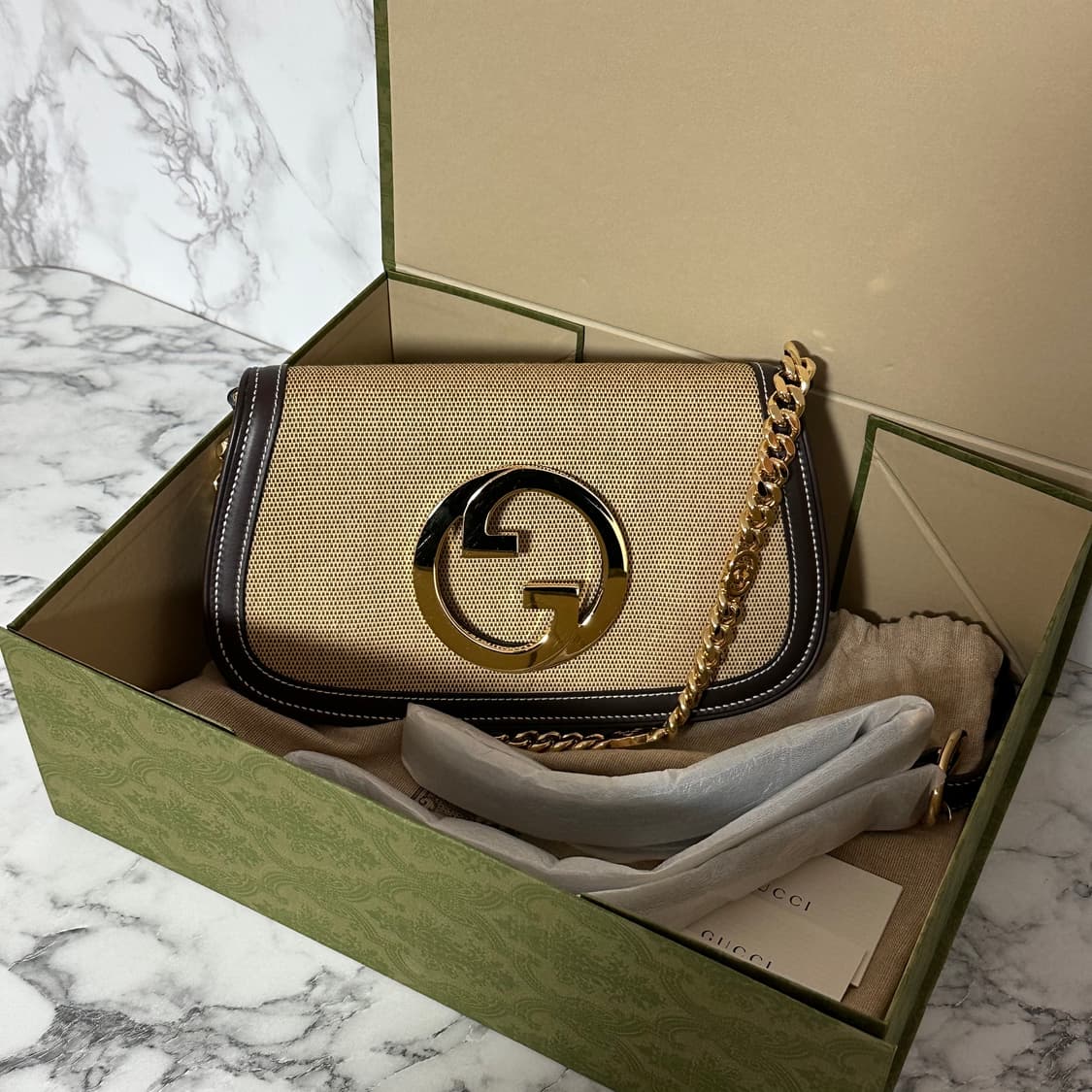 [ 새상품,OS ] 구찌 블론디 체인 숄더 크로스백 상품이미지1