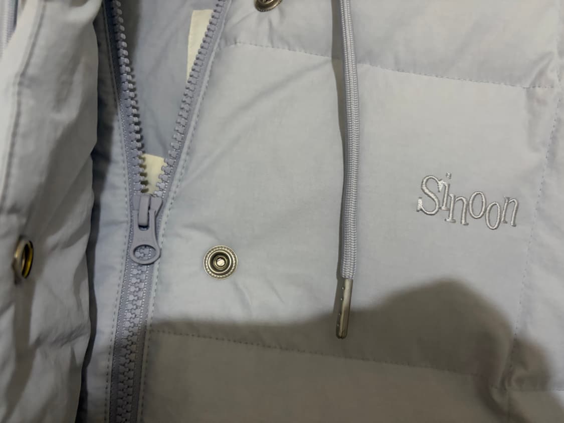 시눈 후디 푸퍼 자켓 그레이시블루 품절컬러 상품이미지5