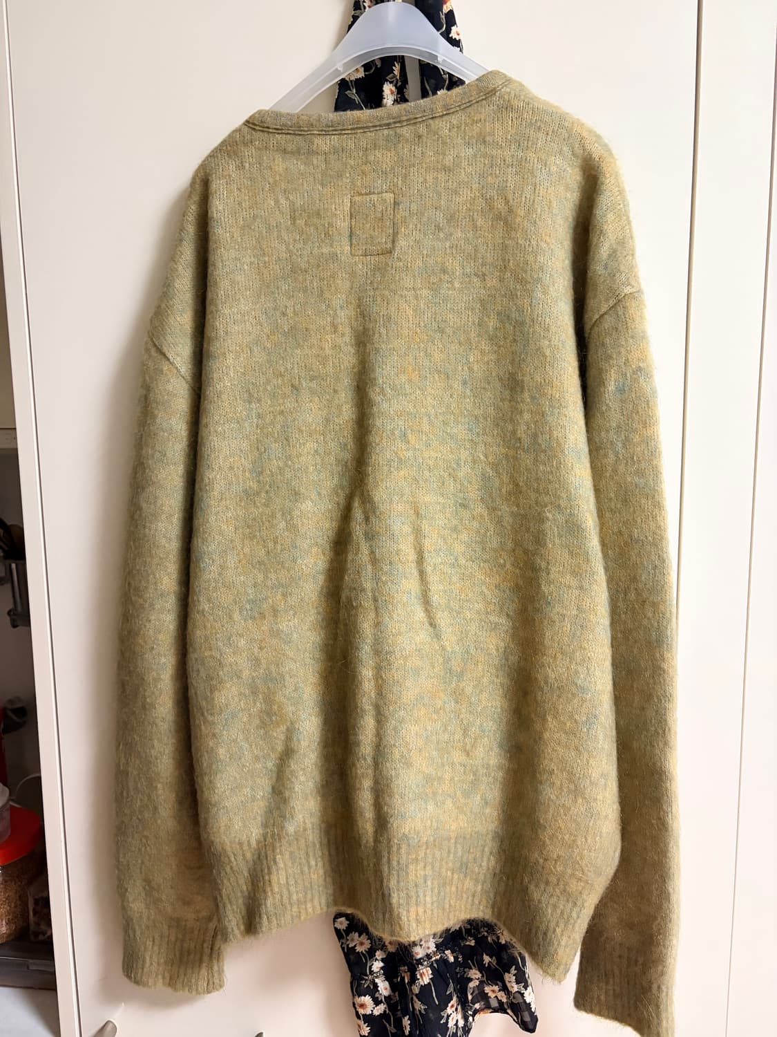 폴리테루 모헤어가디건 옐로우그린 3 상품이미지2