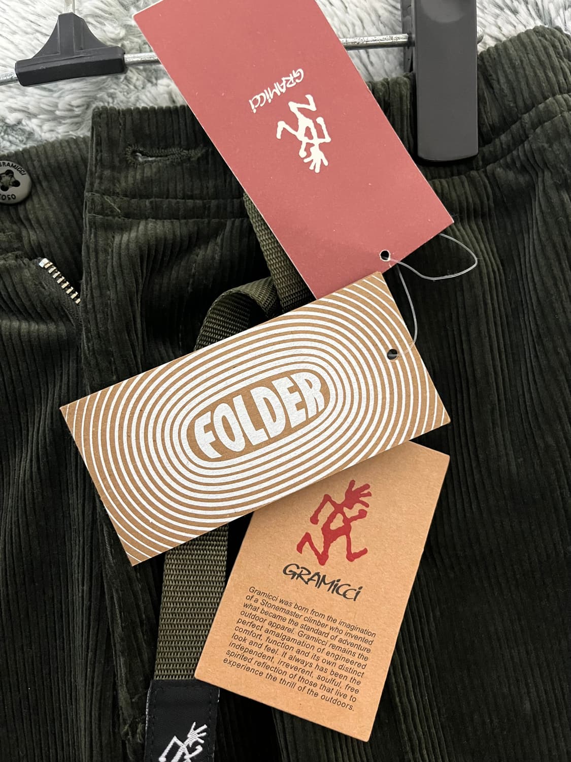 그라미치 코듀로이 루즈 테이퍼드 팬츠 새상품 상품이미지4