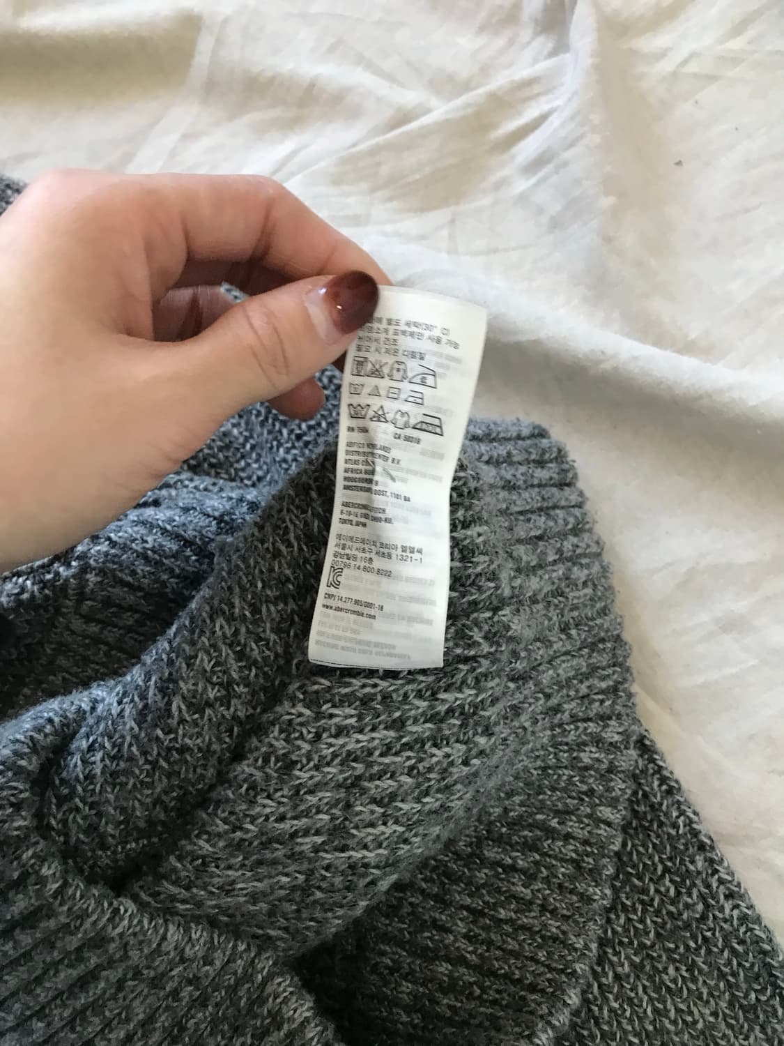 아베크롬비 산양로고 헤비 니트 후드집업 상품이미지9