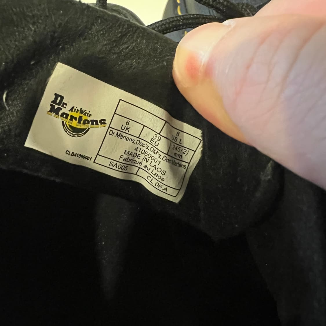 닥터마틴 버즈-5 아이 블랙 밀드 나파 레더 슈즈 상품이미지8