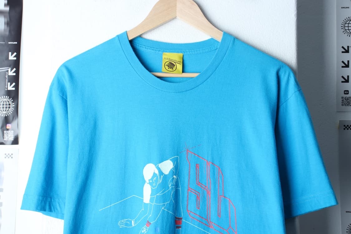 (L-XL) 브랜드빈티지 반팔 티셔츠 USA 프린팅 연블루-H30217 상품이미지3