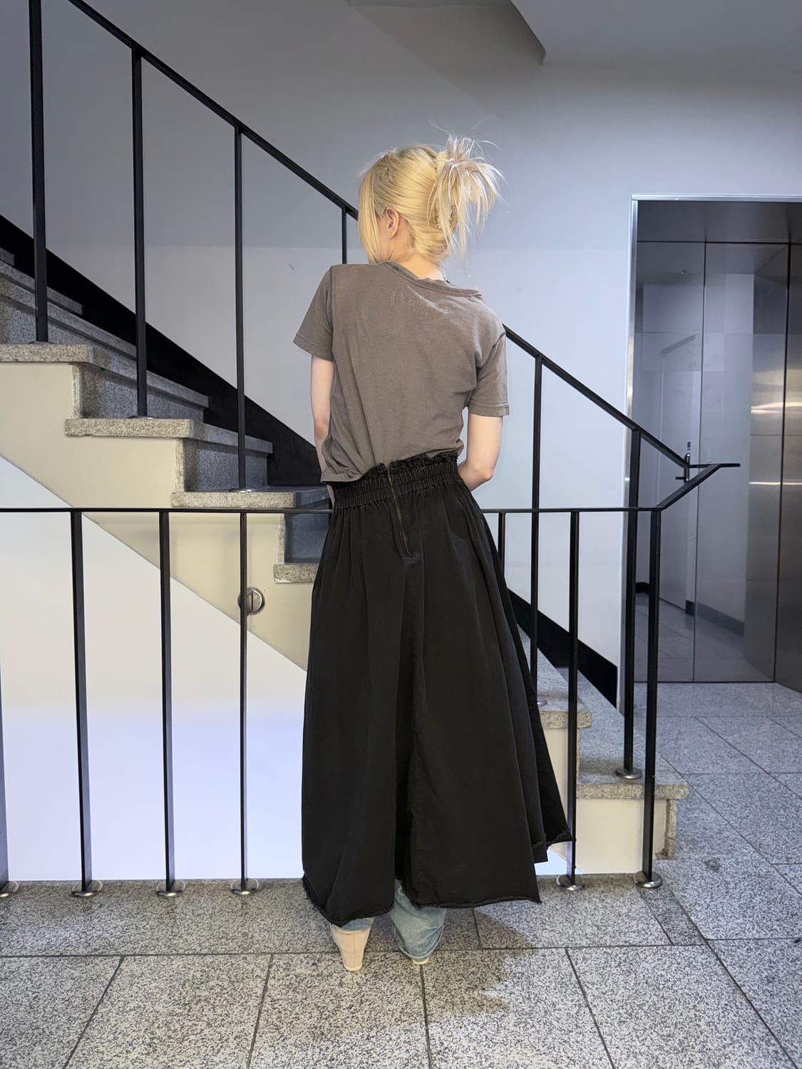 raw cut maxi skirt 상품이미지4