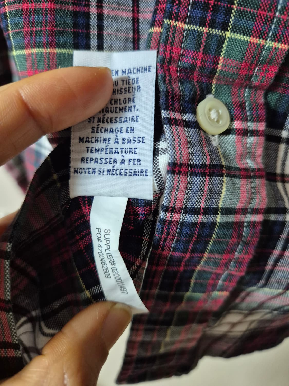 (새제품) 폴로 랄프로렌 타탄 체크 셔츠 XS  (90-95) 상품이미지6