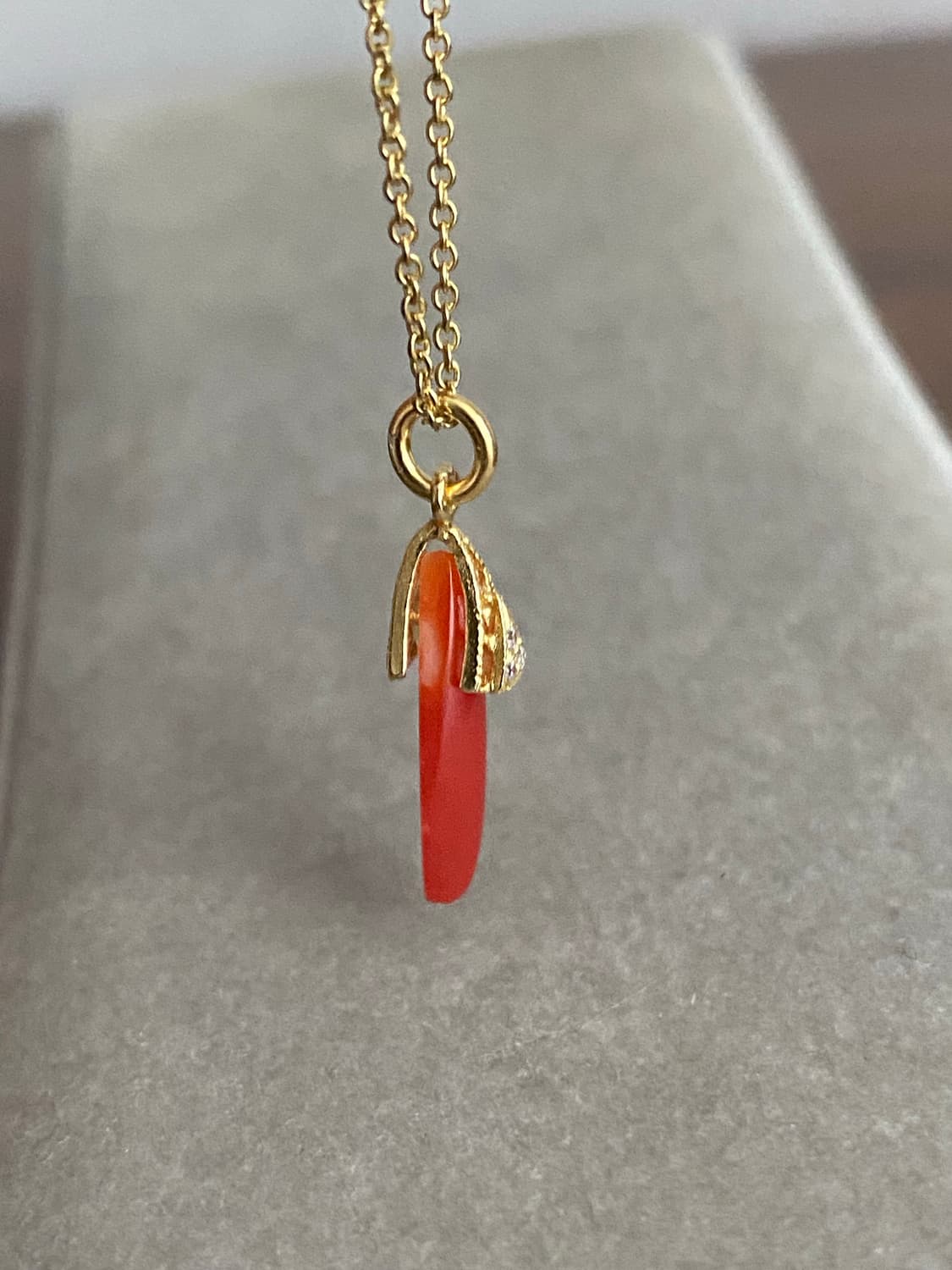 천연 산호 펜던트 실버 목걸이(925) 상품이미지5