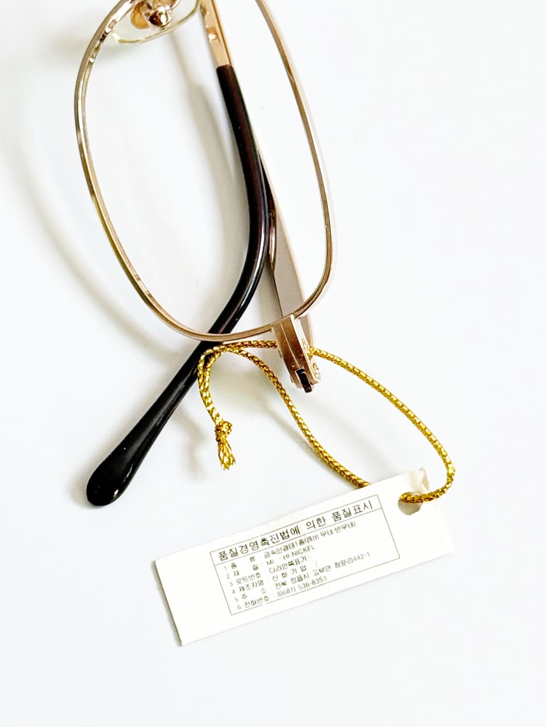 90s 서전 CLARTE 골드 슬림스퀘어 빈티지 안경 상품이미지2