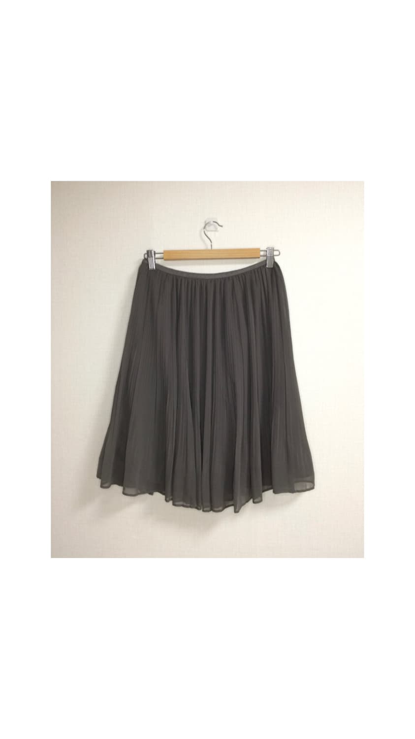 빈티지 차콜그레이 플리츠 스커트 상품이미지5