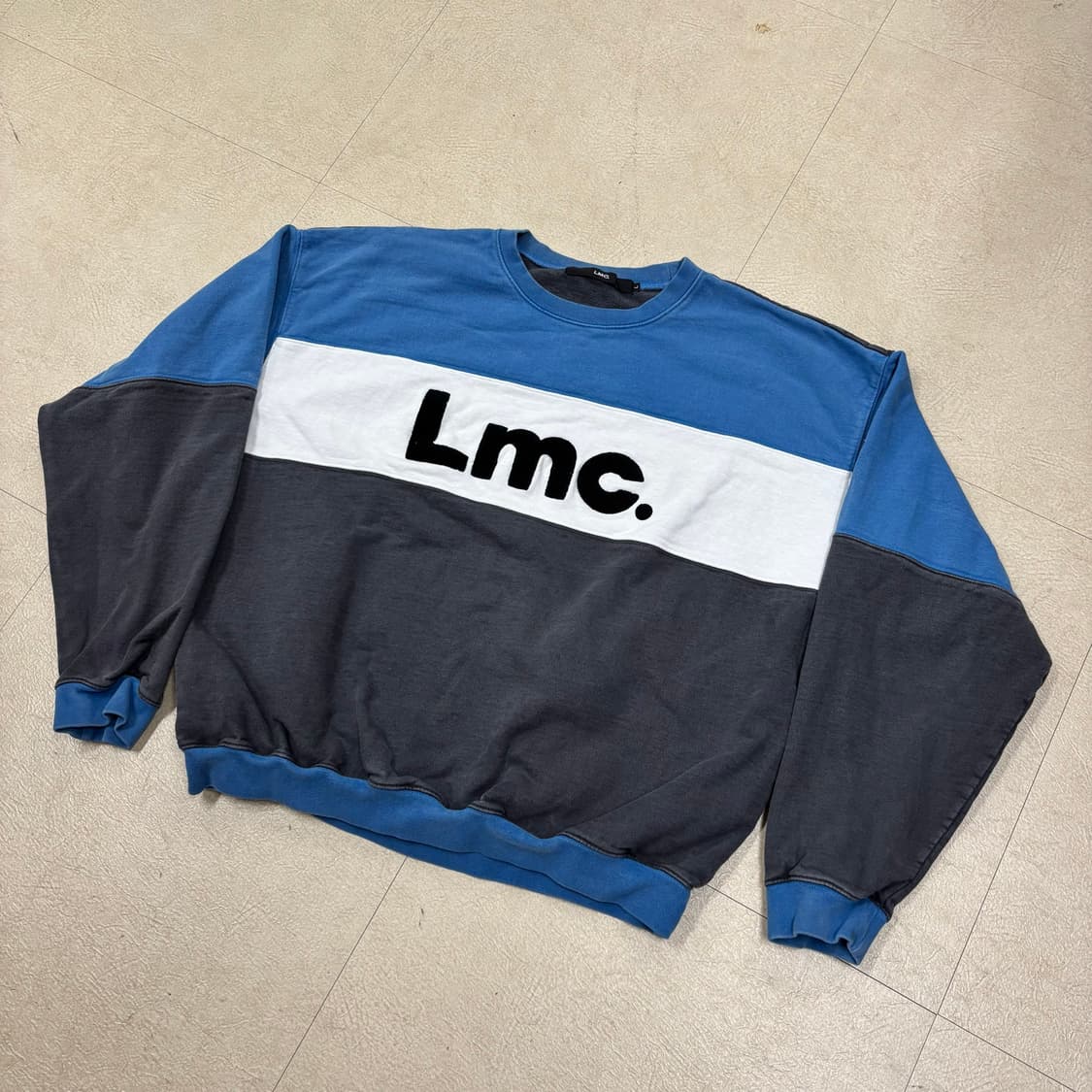 Lmc 컬러블럭 빅로고 맨투맨 상품이미지1