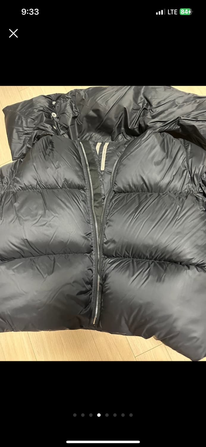 릭오웬스 여성 숏머플러 패딩 블랙 퍼넬넥 40 상품이미지4