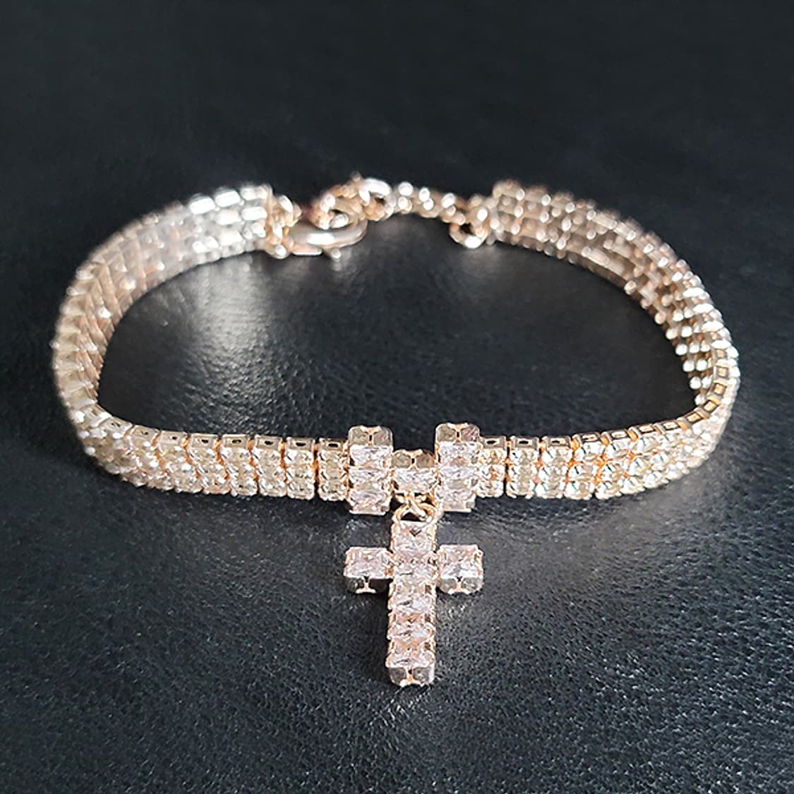 십자가 지르코니아 큐빅 소품 선물 강아지 고양이 목걸이 상품이미지1