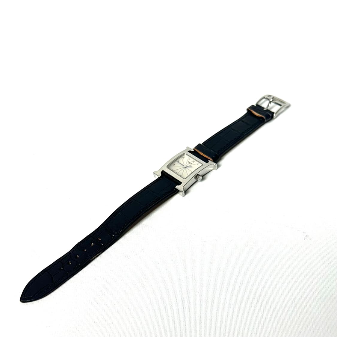 [A급] 에르메스 H아워 은장 스틸 가죽 시계 상품이미지3